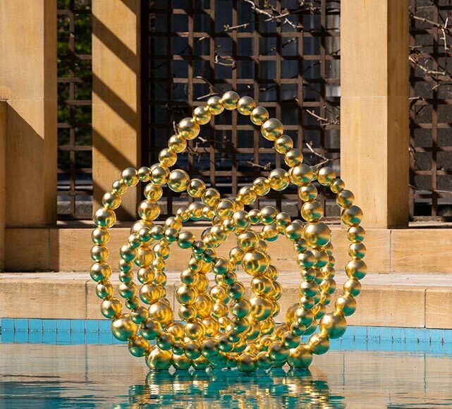 Gold Lotus - Expo: Diary of Happiness-fondation-boghossian-othoniel-gold-lotus-2022-photo Jean-Philippe Robin